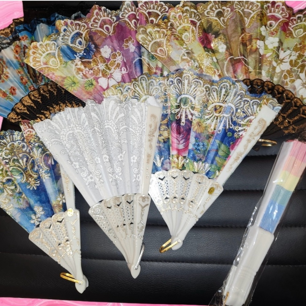 Colorful Decorative Hand Fans - Picture 2 of 3